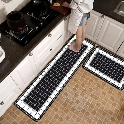 Длинный грязеотталкивающий коврик с этническим принтом противоскользящий