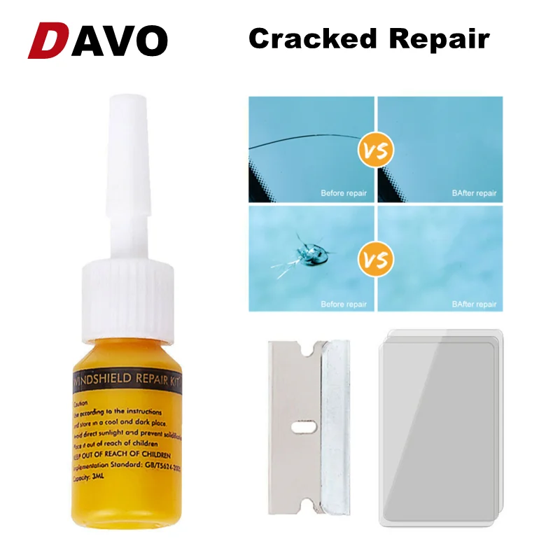 Инструмент для ремонта треснувшего стекла автомобиля набор автомобильного
