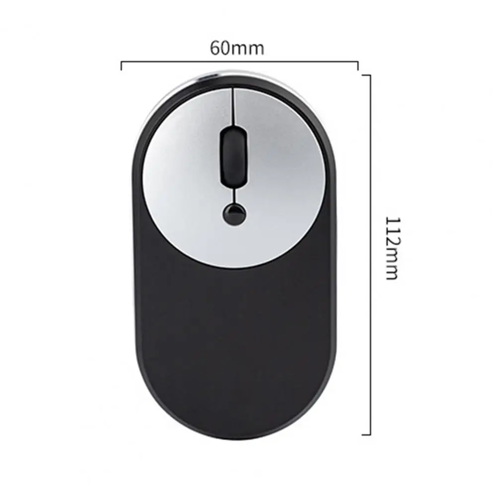

Optical Wireless Mouse Ultra-thin Aluminum Alloy Frame Rechargeable Silent Mouse Built-in 450mAh Rechargeable Battery for Office