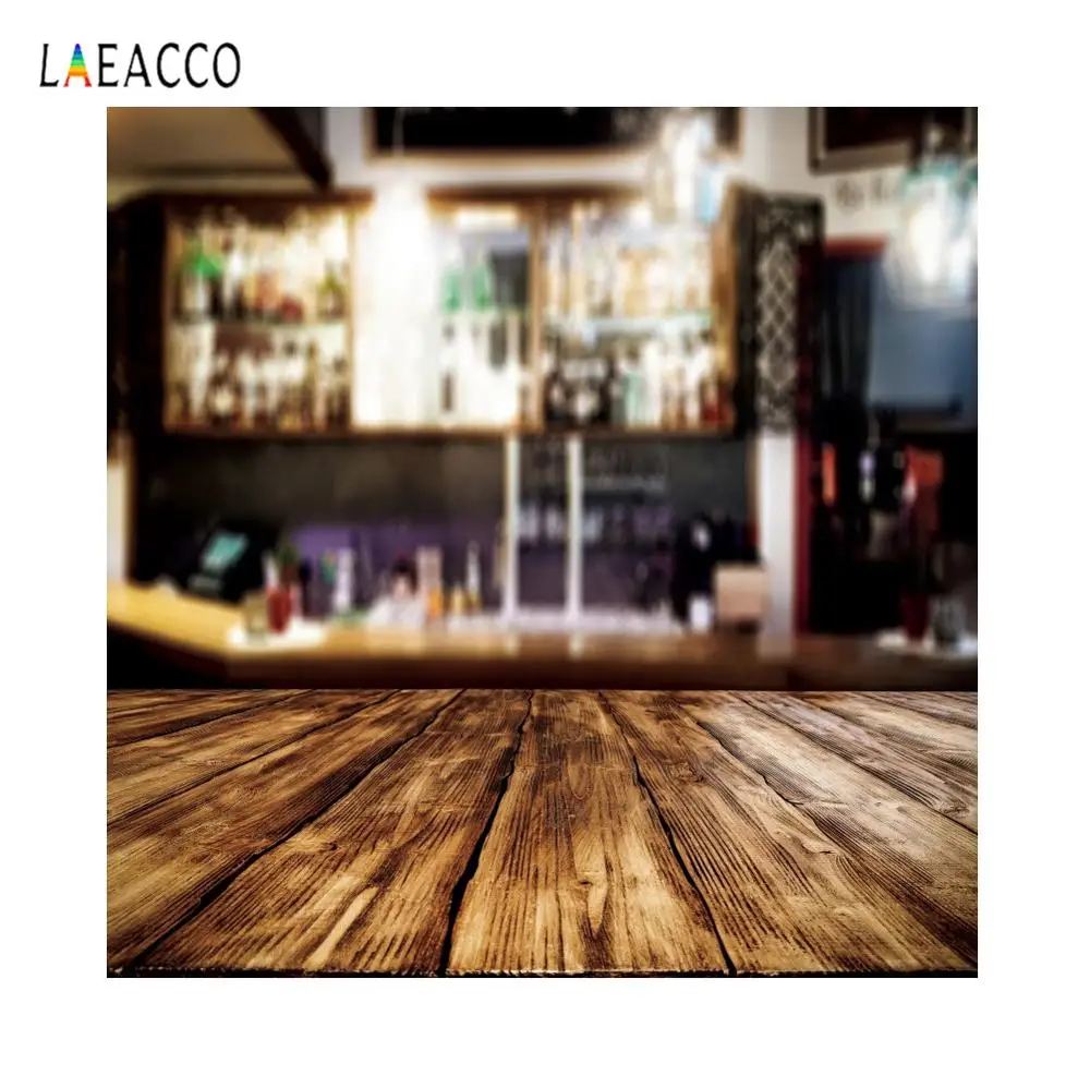 Laeacco деревянный пол интерьер боке декорации фотографии бесшовные