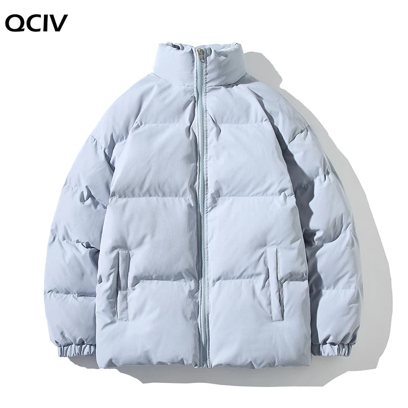 Winter Jacket Men Parkas Thicken Warm Coat Mens Stand Collar Jackets Solid Color Parka Coat Women Fashion New Streetwear 5XL