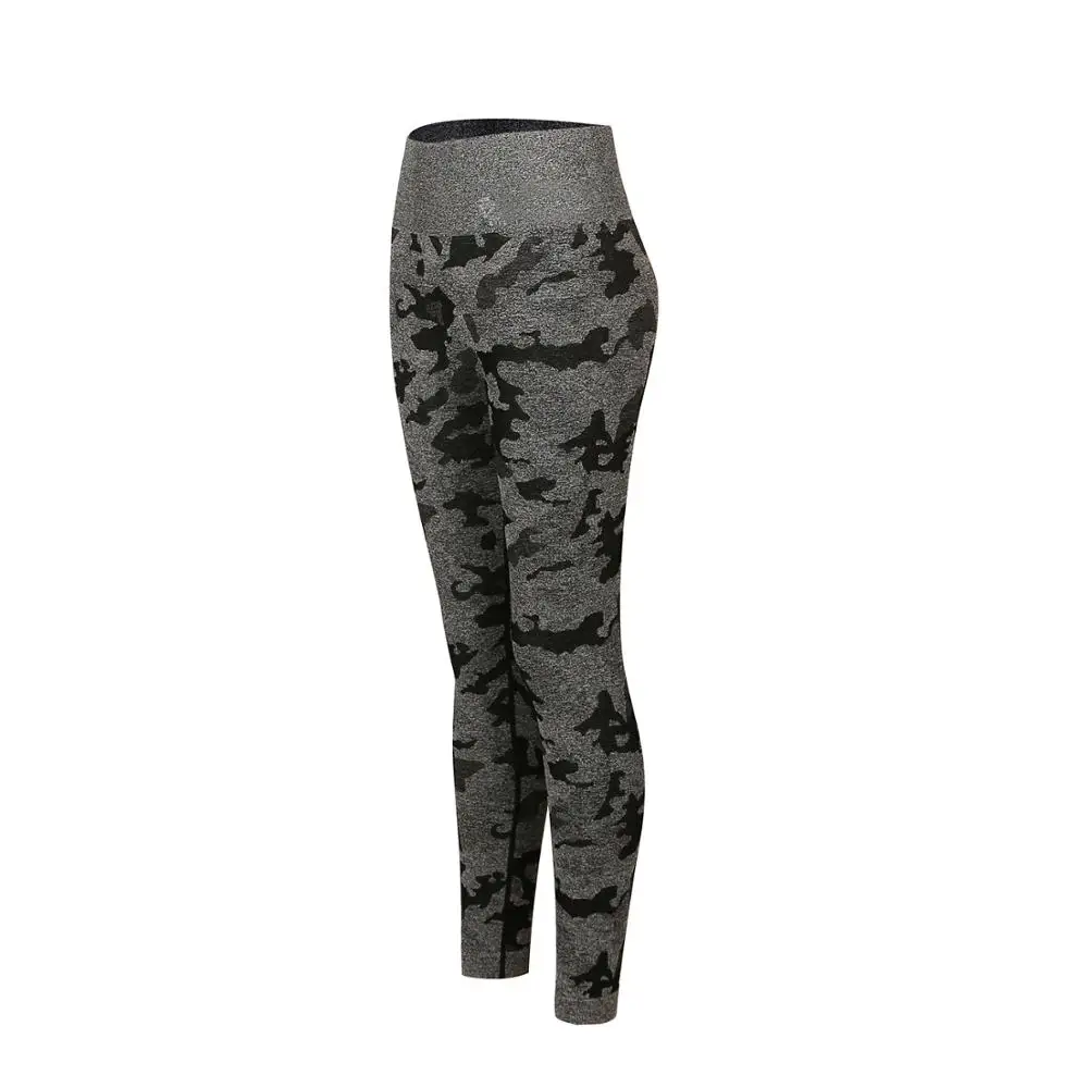 Женские камуфляжные бесшовные леггинсы с высокой талией Обтягивающие Леггинсы