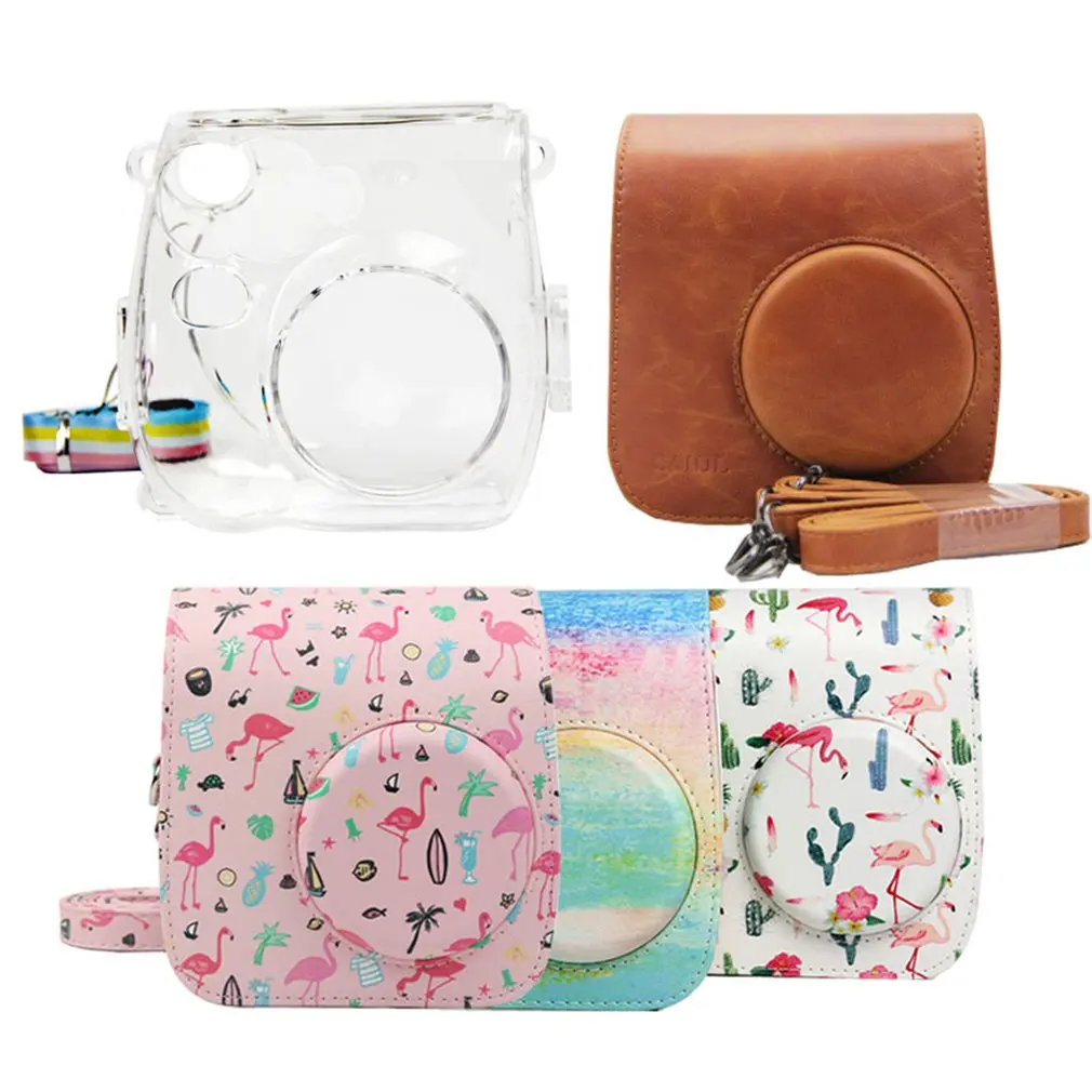 Совместимый Чехол для Камеры из искусственной кожи Instax Fujifilm Mini 7s 7c и камеры Polaroid