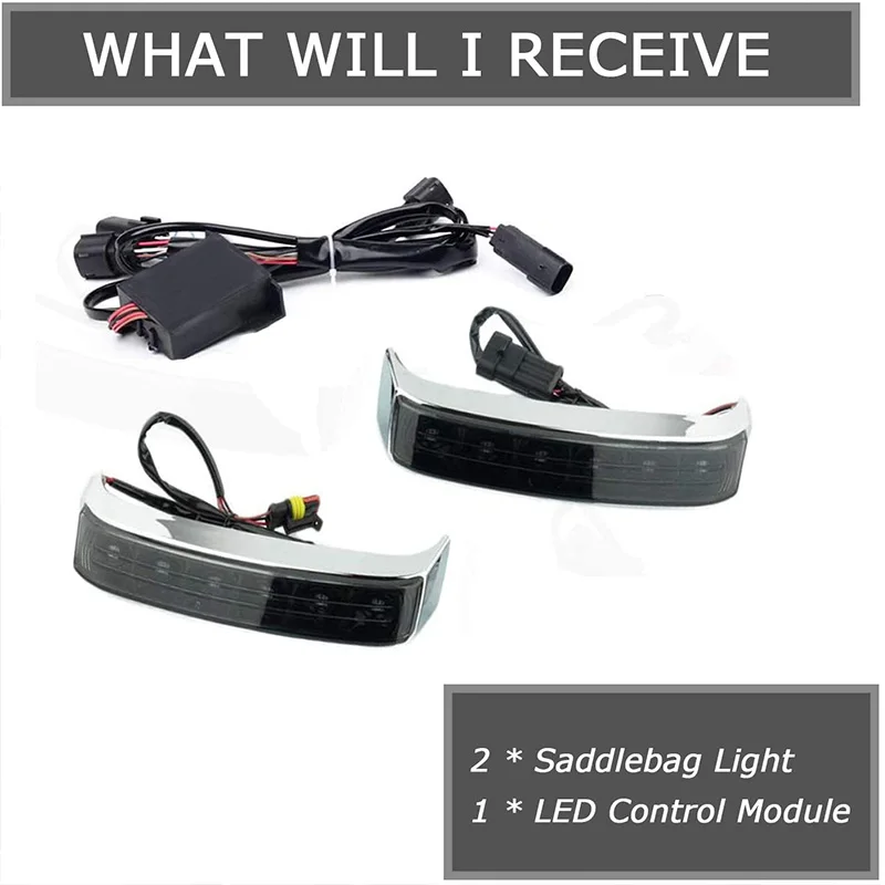 

Saddlebag Housing Tail Run Brake Turn Light Lamp LED Len For Harley Touring Street Road Glide CVO Electra Glide Ultra Classic Ul