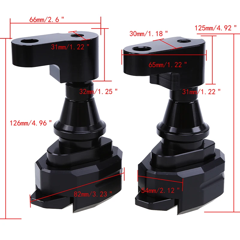 Прямоугольные слайдеры рамы мотоцикла POSSBAY 4 цвета защита от ударов и падения