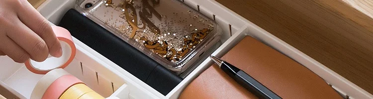 Xiaomi стол с ящиками Органайзер кисти для макияжа ручки стационарные палочки для еды вилки ножи ящик для хранения Контейнер держатель коробка для хранения