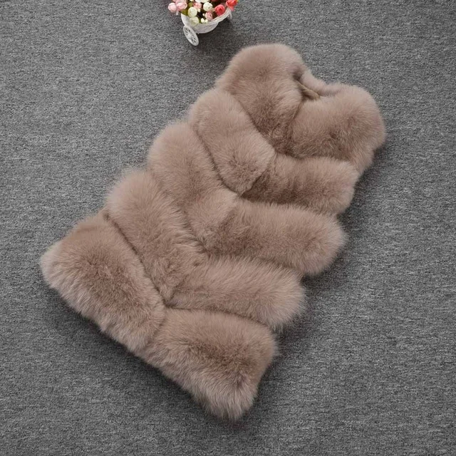 Mocca JKKFURS Новое поступление натуральный Лисий мех жилет женский Зимний натуральный мягкий натуральный мех длинный жилет модное пальто 5 рядов жилет S1571 - Цвет: Mocca