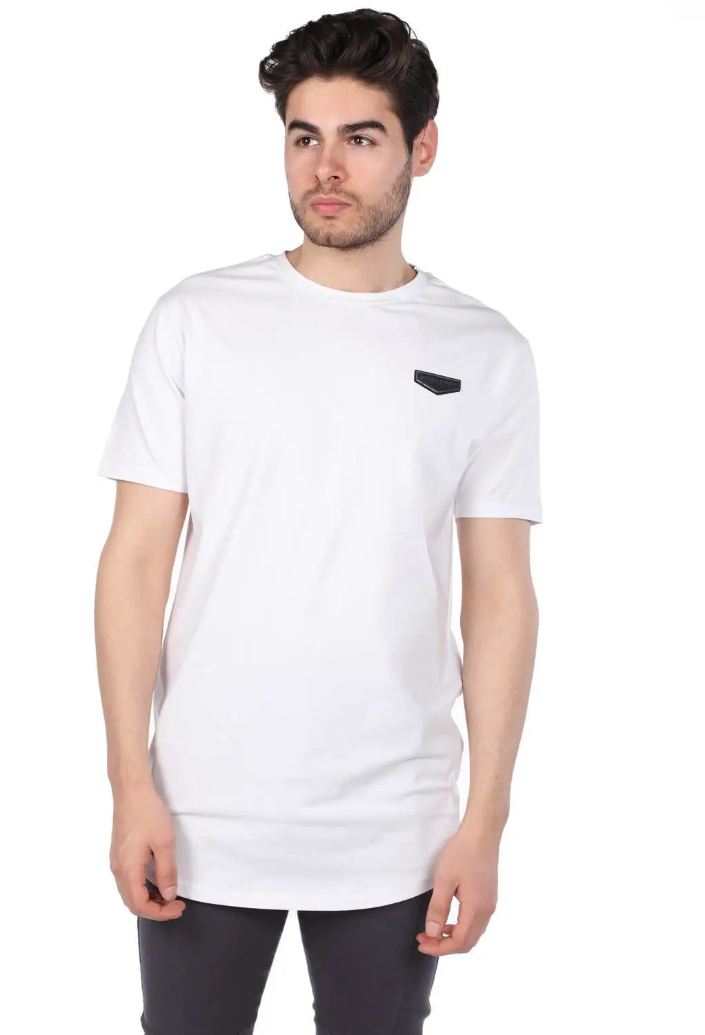 

Rigging Detailed Male White Bicycle Neck T-Shirt