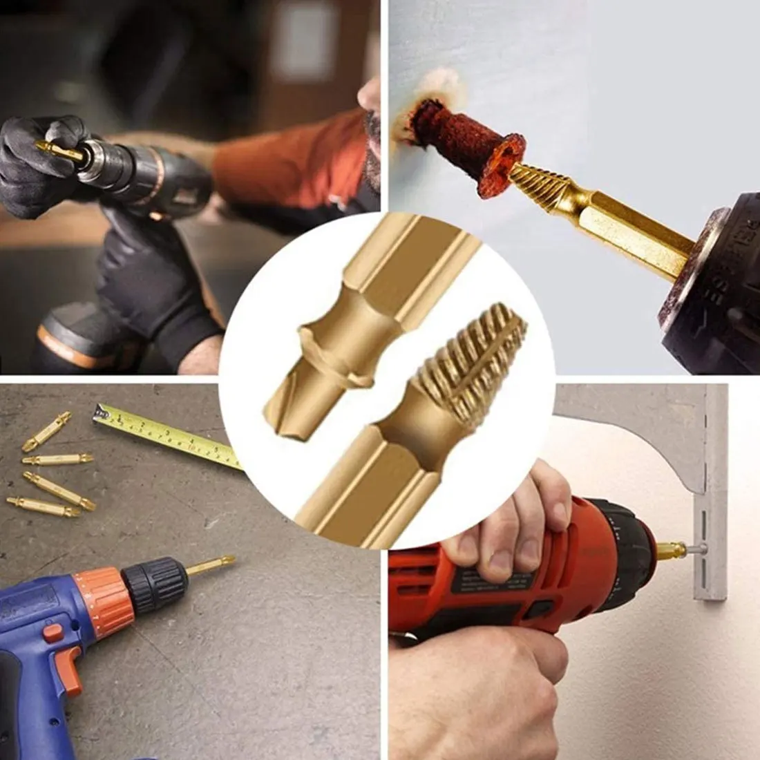 

Broken Speed Out Bolt Double Ended Screw Extractor Damaged Screw Extractor Drill Bit Extractor Drill Set Extractor Bolt Stud