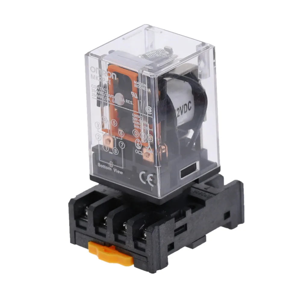 1 шт. промежуточное реле MK2P I маленькие электромагнитные с базой 8PIN DC12V DC24V AC110V