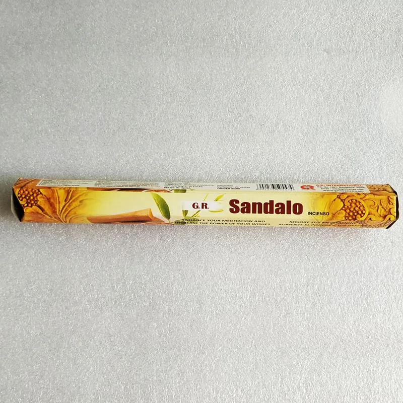 Sandal 1 коробка белый шалфей ладан палочки индийская палочка ладан s медитация Лаванда Аромат для дома Insence может выбрать медную горелку - Аромат: Sandal