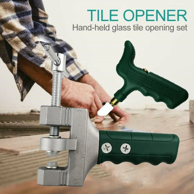 

Professional Cut Opener Kit for Glass Tile Ceramic Adjustable Hand-held Large Roller Glass Cutter SEC88