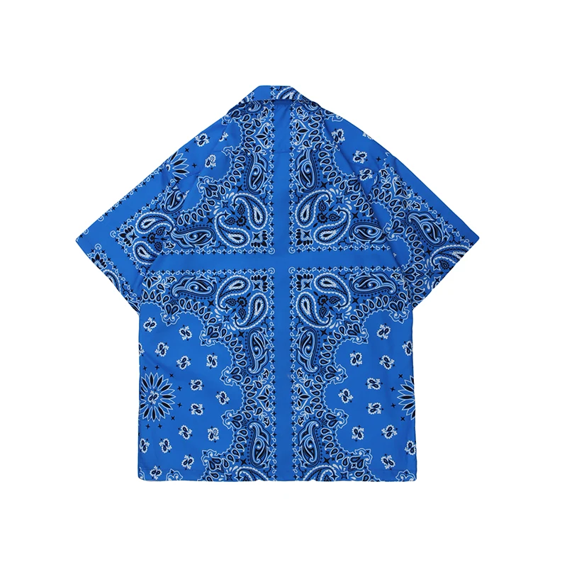 

Cashew Print Short Sleeve Casual Couple Shirts High Street Lapel Oversize Loose Summer Shirt Harajuku Hip Hop Hawaiian Tops