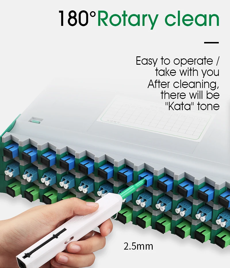 

Fiber Optic Cleaner SC One Click Cleaner Fiber Optic Connector cleaning tool 2.5mm Universal Connector
