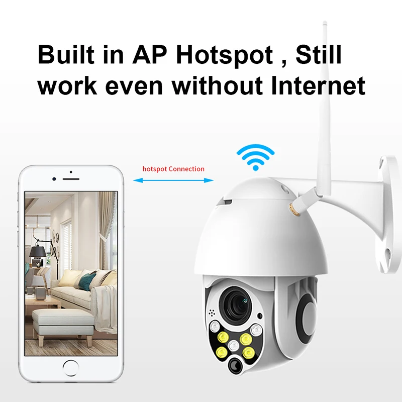 PTZ камера 1080P Wifi IP наружная скоростная купольная беспроводная безопасности