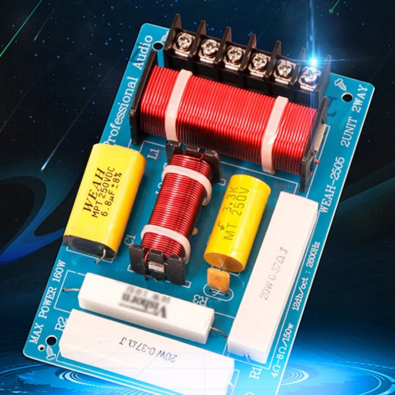 200W Динамик кроссовер 2 Way Ближний-дальний 8 Ом делитель частоты 10 дюймов |