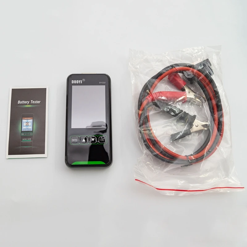 

DY222 Car Battery Tester 12V 24V Digital Automotive Diagnostic Battery Tester Analyzer 2000CCA Cranking Charging Test W91F