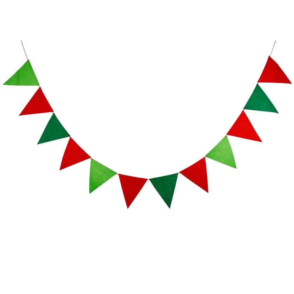 4 м 12 флагов зеленые и Красные флаги элегантные вымпелы красивые Рождественский