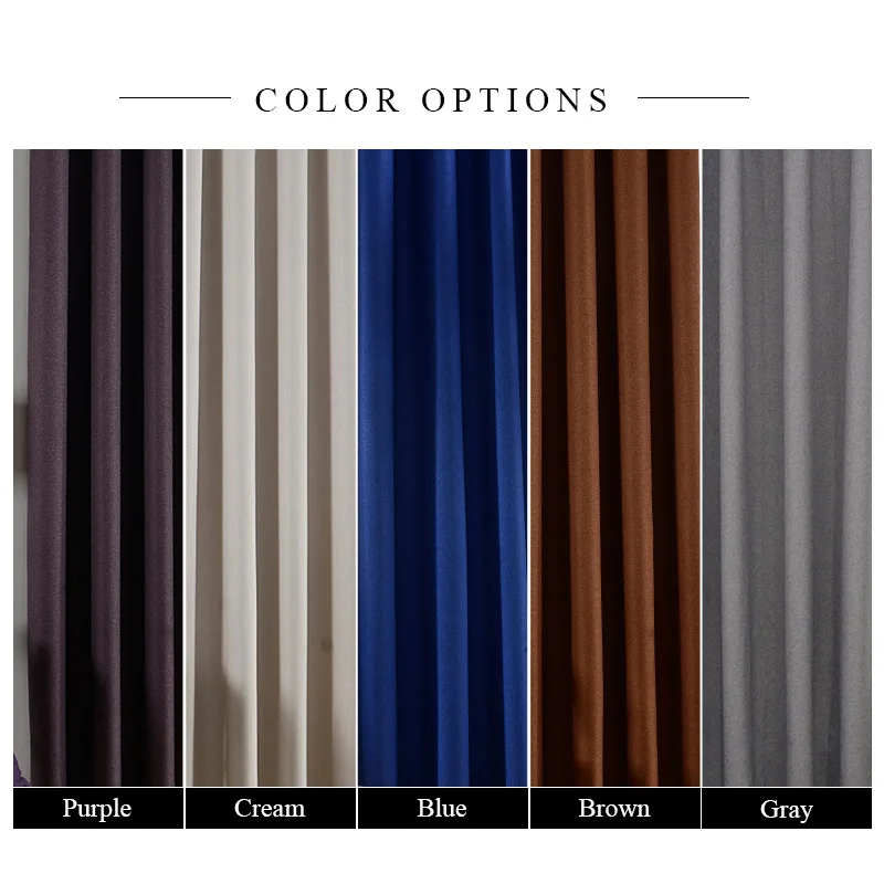 YokiSTG Solid Blackout Curtains For Living Room Bedroom Window Treatments Thermal Insulated Panel Drapes | Дом и сад