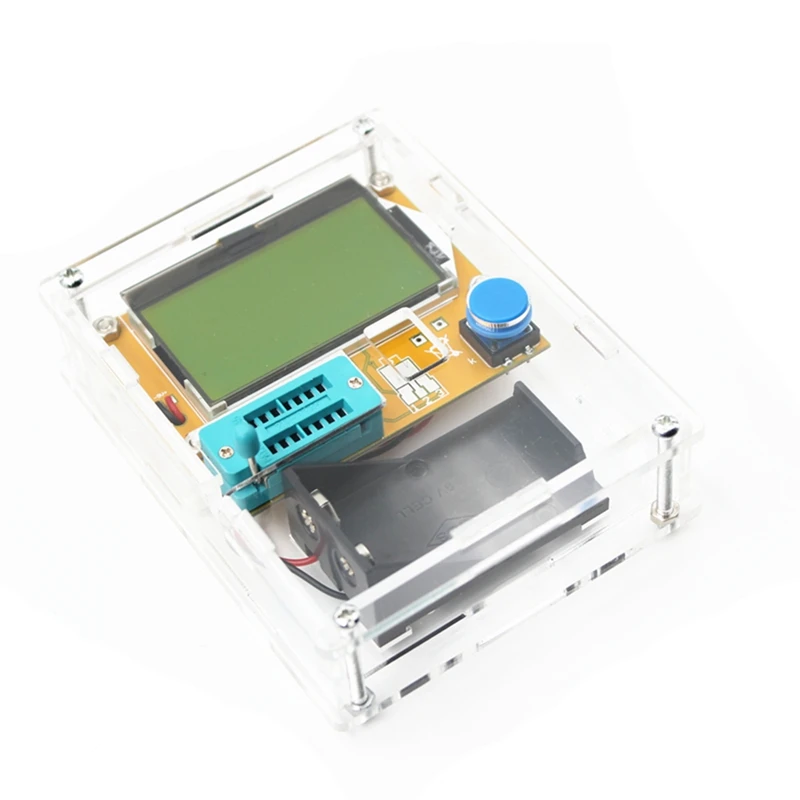 

LCR-T4 ESR Meter Transistor Tester Diode Triode Capacitance Mos Mega328 Transistor Tester + CASE (Not Battery )