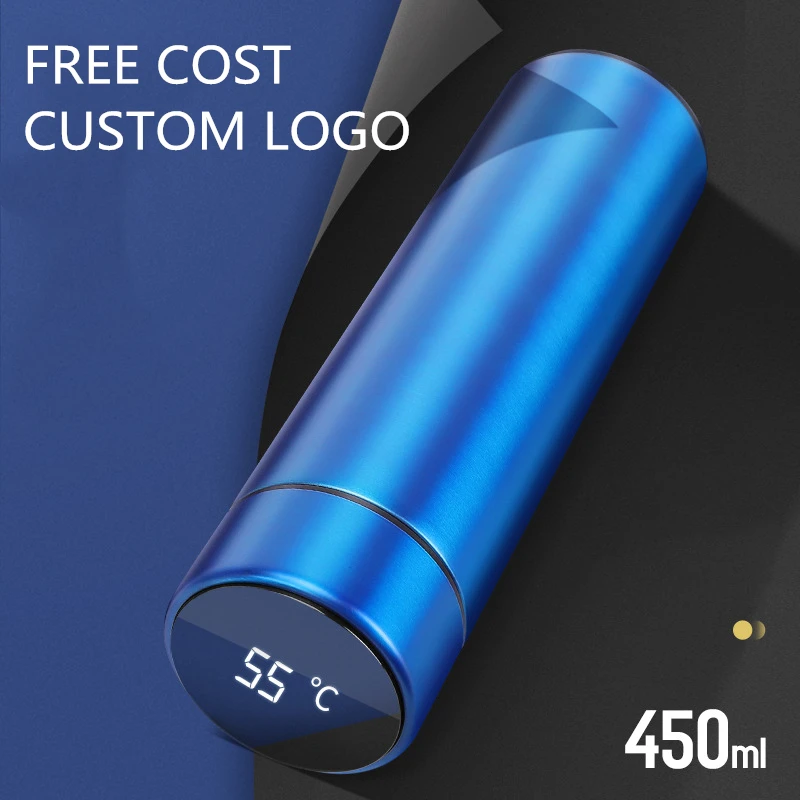 Пользовательский логотип 15 унций дисплей температуры вакуумной фляга из