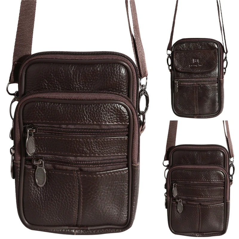 Large Capacity Waist Bag Quality Multi-Function Men Messenger Bags PU Leather For Male New Man | Багаж и сумки