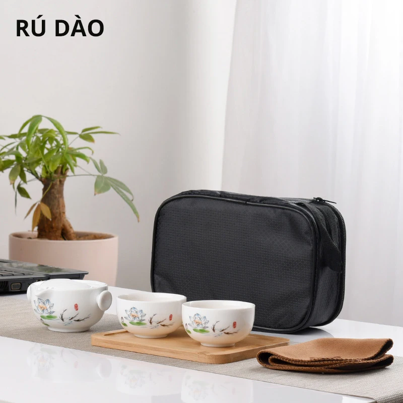 RUDAO Китайская керамика Быстрый Кубок один горшок две чашки путешествия Чай