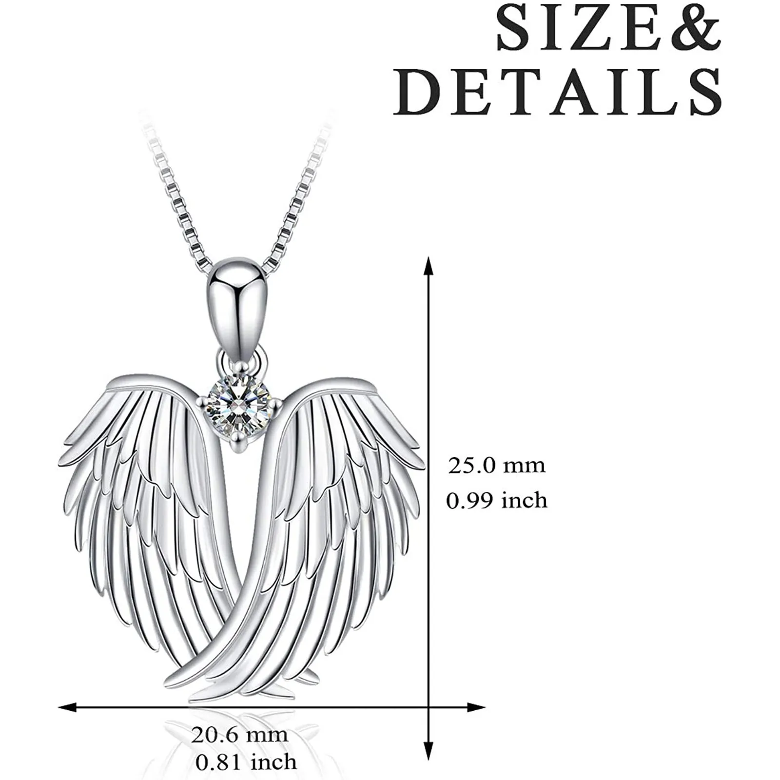 

Exquisite Angel Wings Pendants Popular Fashion Style Angel Wing Zircon Necklace Romantic Banquet Femininity Pendant Gift Vintage
