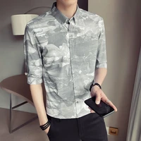 shirt 2021 summer new korean slim fit sleeve versatile tidal current hot sale recommend streetwear