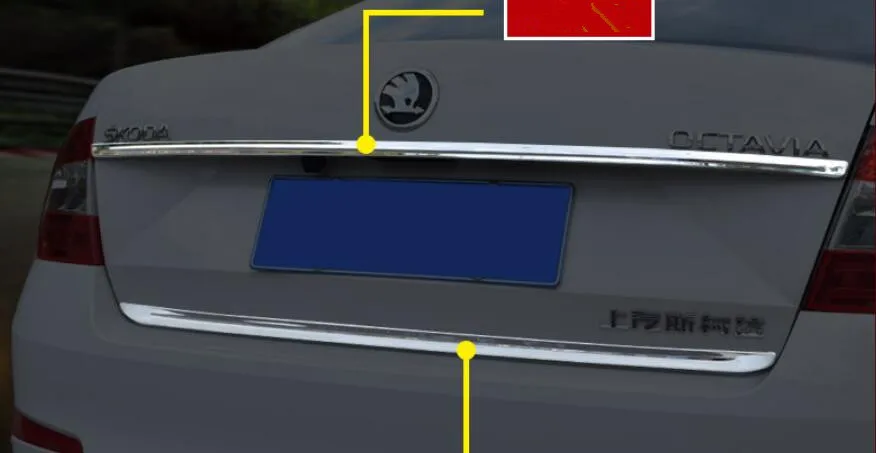 Высококачественная крышка багажника из нержавеющей стали для Skoda Octavia MK3 A7 2015 2016