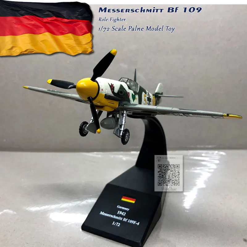 WLTK 1/72 масштаб Второй мировой войны немецкий Bf-109 Me-109 истребитель литой под давлением металлический военный самолет модель игрушки для коллекции, подарок, для детей