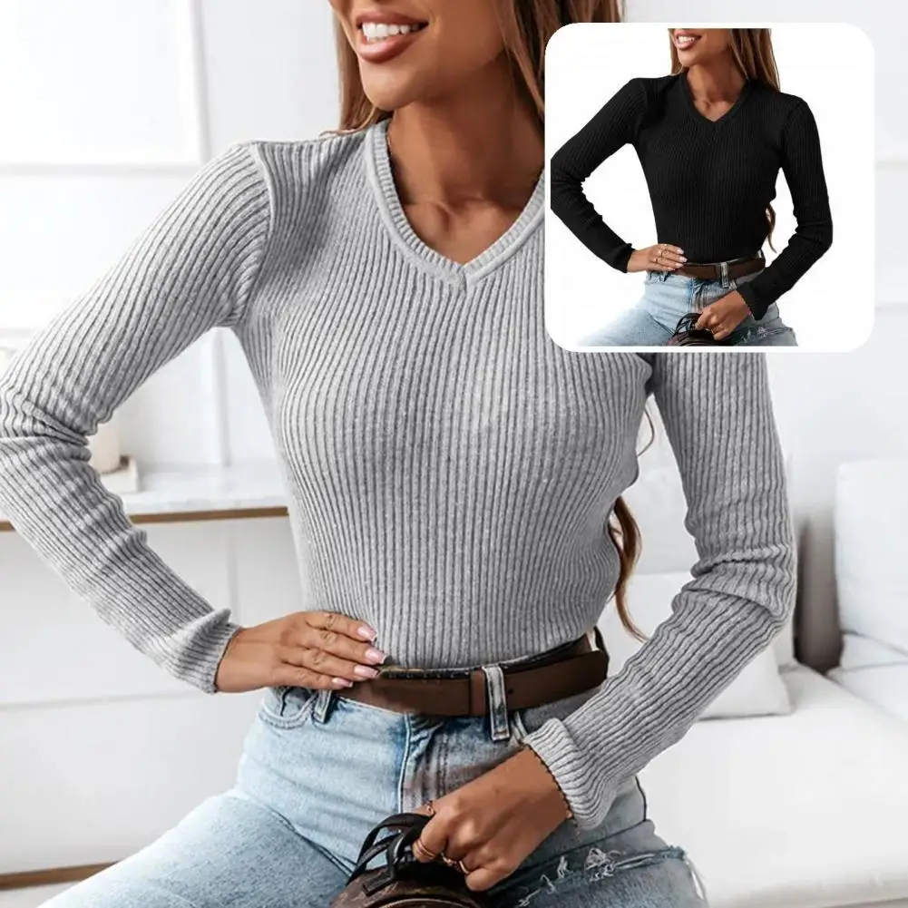 

Warm Fashionable Knitted Lady Blouse Slim Women Top Whorl for Dating