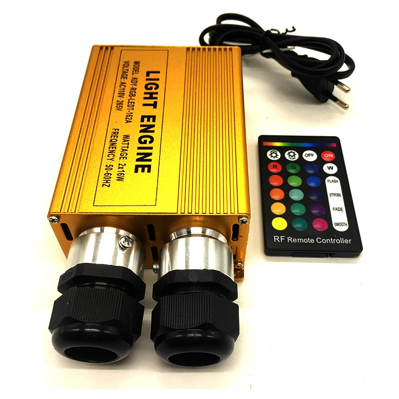 Золотая алюминиевая двойная головка 2*16 Вт светодиодный волоконно оптический