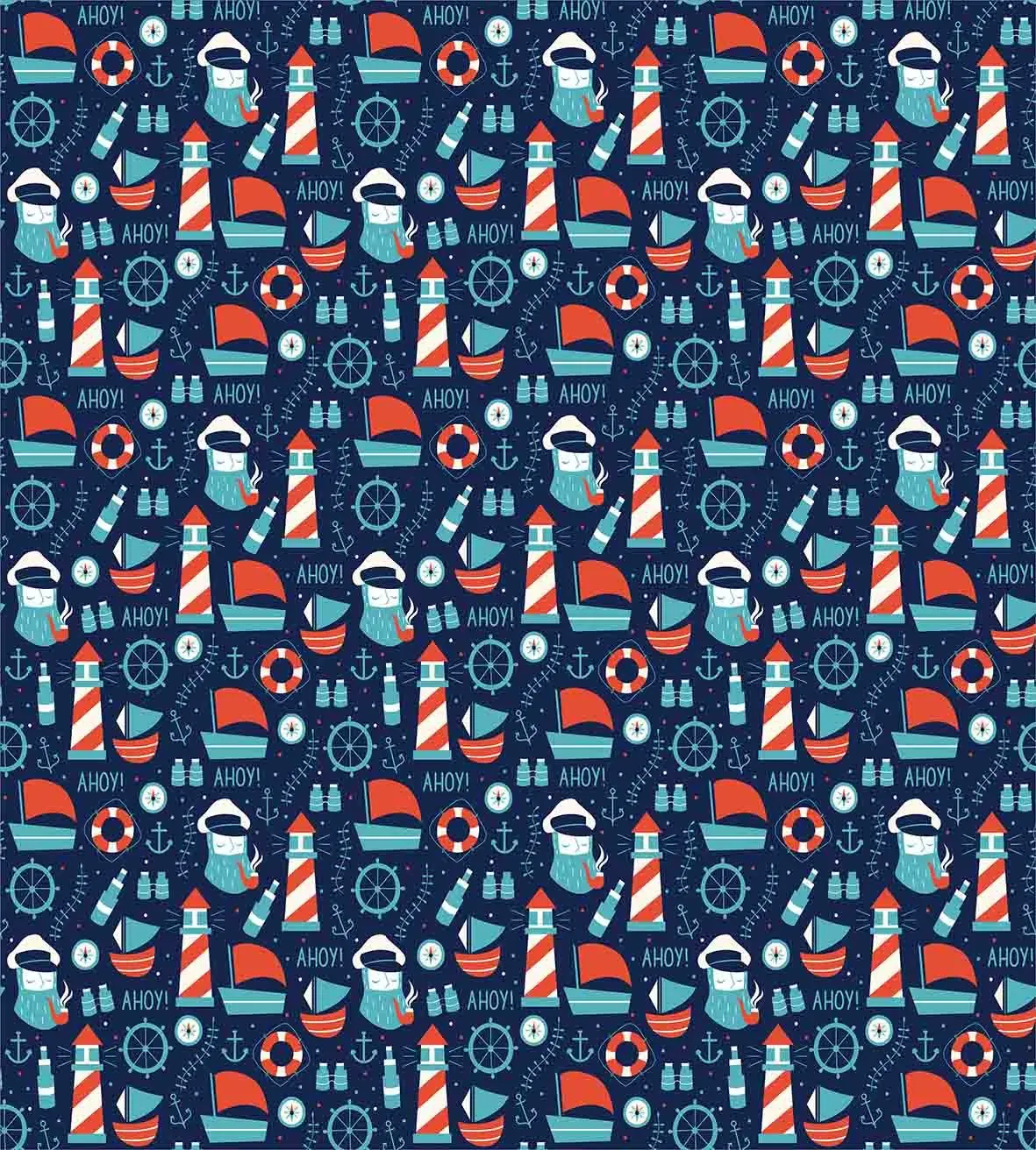 Якорь постельное белье морской механизм с корабль капитан лодки руля и компас