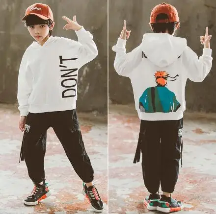

Комплект одежды для мальчиков 3- 12 лет, повседневный топ с капюшоном и штаны, комплект одежды из 2 предметов, на весну и осень