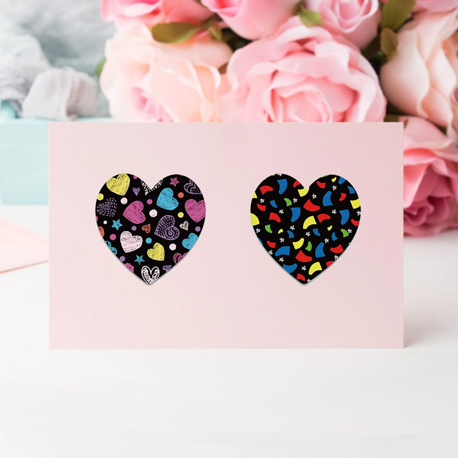 Наклейки на День святого Валентина декоративный самоклеящийся конверт в виде