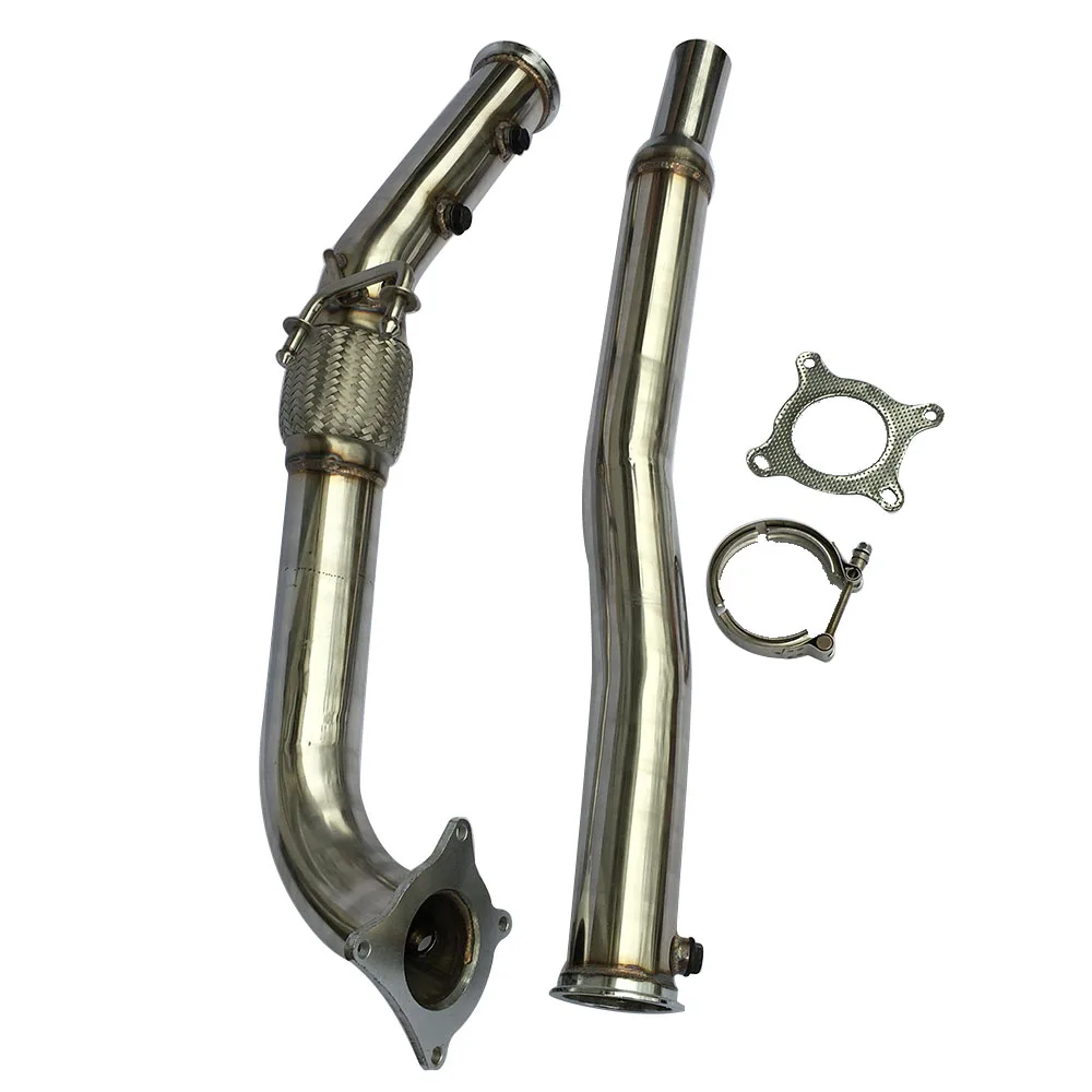 

Turbo Catless Downpipe Exhaust for 2012-13 Volkswagen Golf R MK6 2.0 FSI turbo SS Downpipe 3" piping