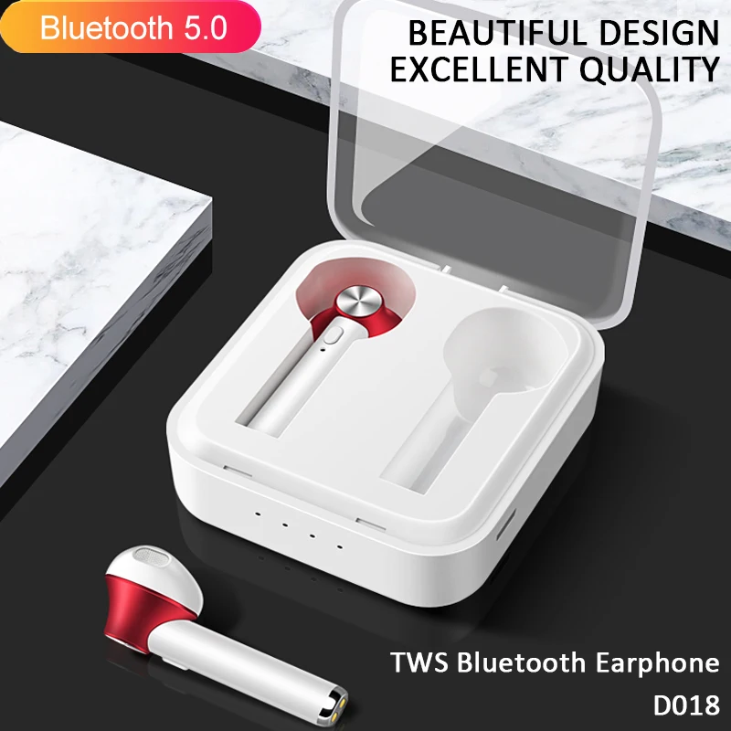 Лидер продаж TWS Bluetooth 5 0 наушники с зарядным устройством беспроводные 3D стерео