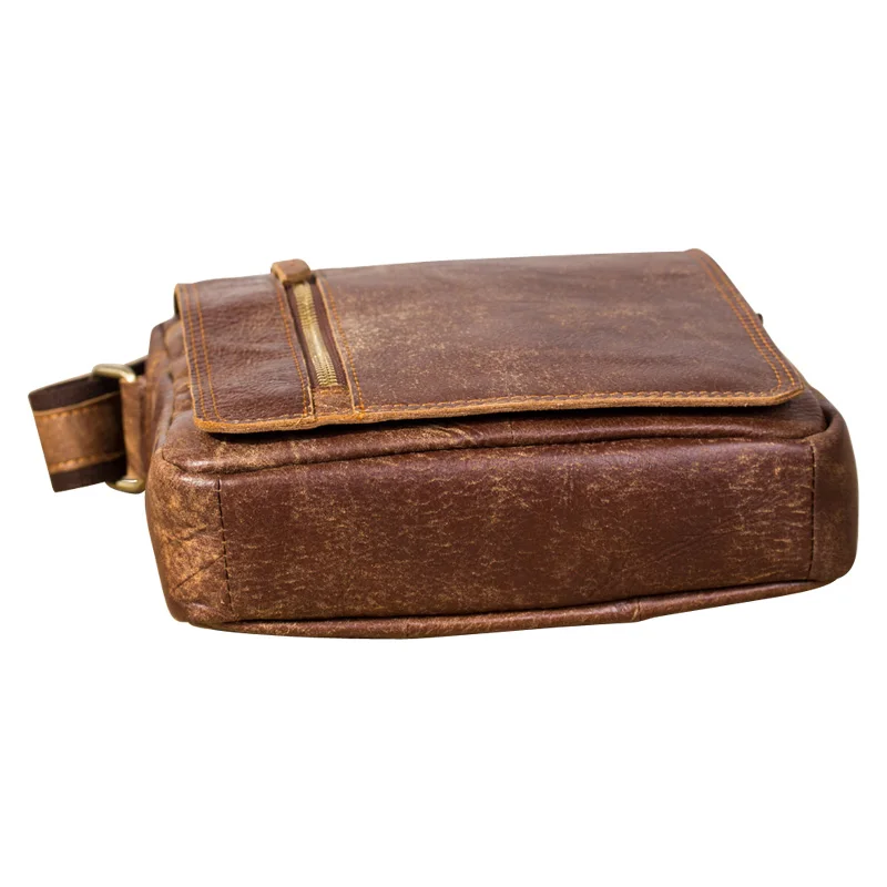 Original Leather Male Design Casual Shoulder messenger bag cowhide Fashion 10" iPad Tote Crossbody Satchel bag For Men 8010