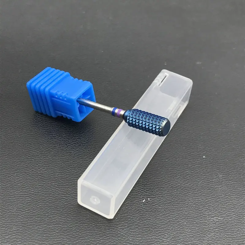 Синие вольфрамовые карбидные нано сверла с нанопокрытием для маникюра