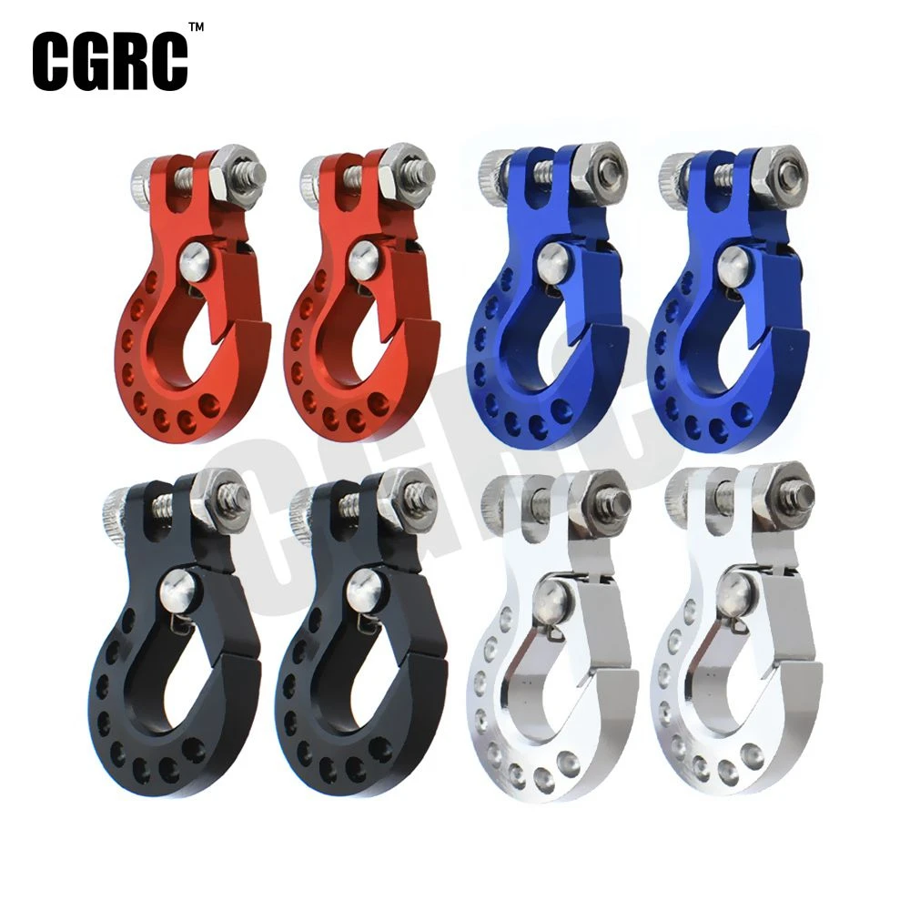 1 пара CNC металлический буксировочный крюк для прицепа Пряжка 1/10 RC гусеничного
