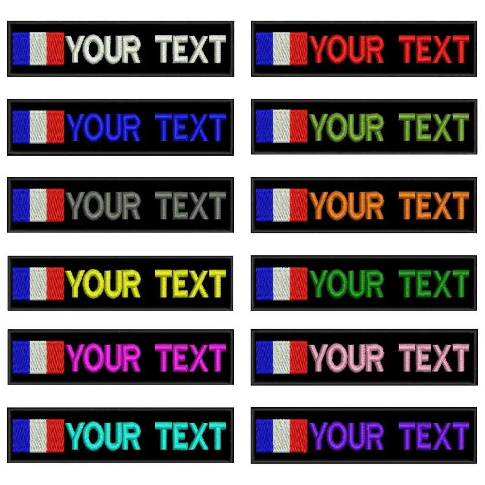 Нашивки с французским флагом на заказ армейские военные именные нашивки