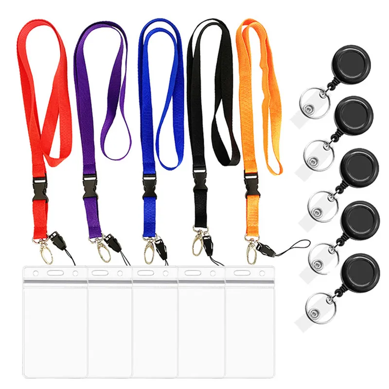 

Bus Card Holder Lanyard Key Card Holder Badges Set ID Card Holder With Lanyard Badge Holders Nursing Case For Badge Badge