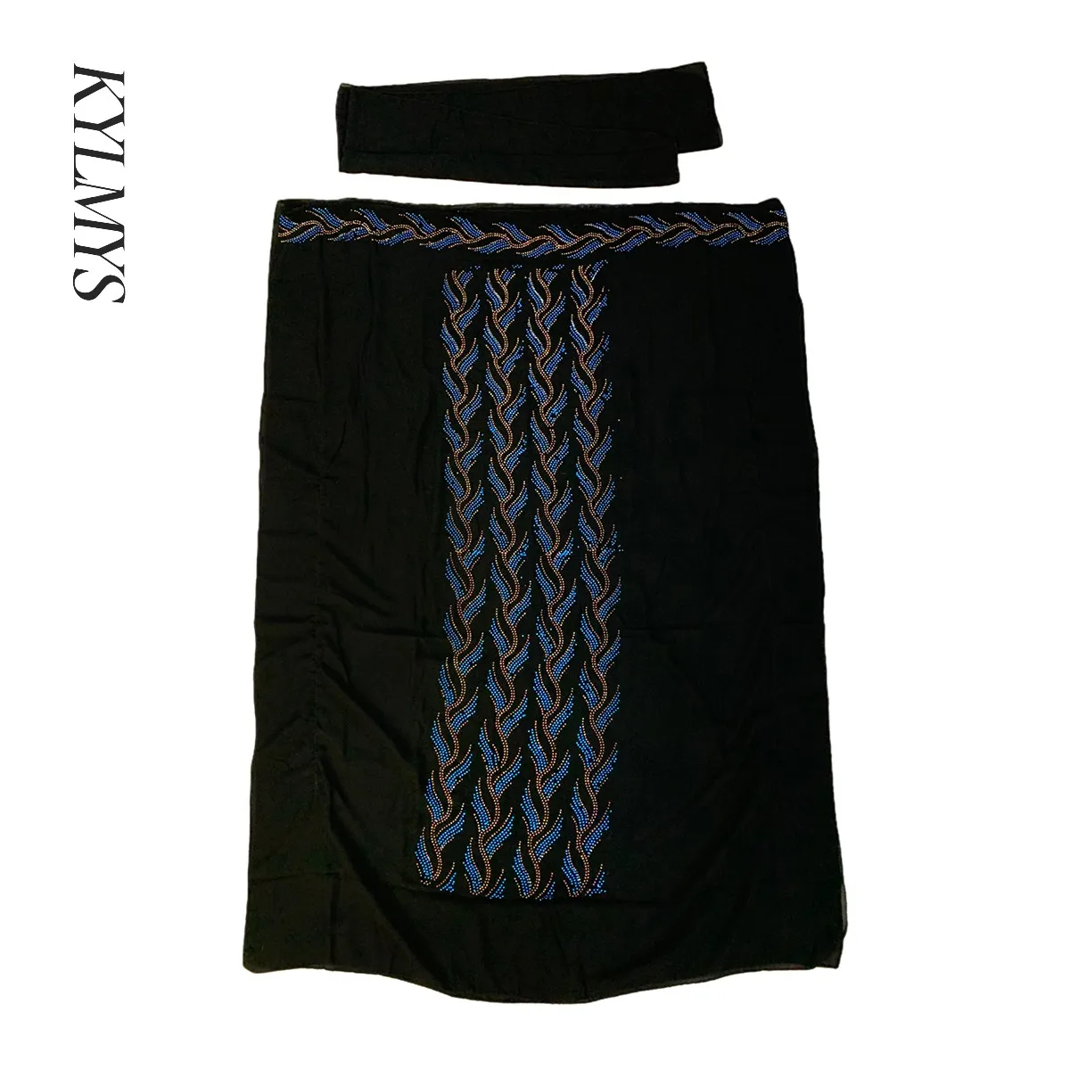 

New Design Afriacn Women's Dress With Scarf Big Size Muslim Black Dress Colorful Beads Fashion Dresses Loose Casual clothes