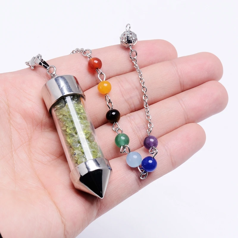 Qilmily натуральный кристалл заполненное стекло Пирамида энергия кулон для женщин