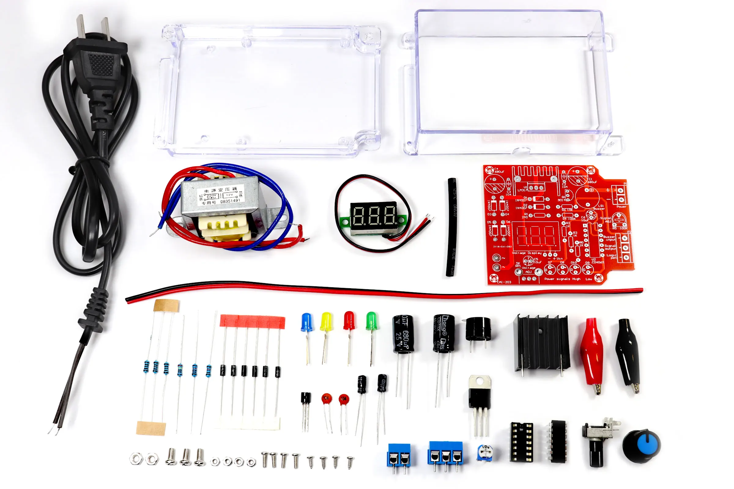 DIY kit US Plug 110V LM317 Kit с чехлом | Электронные компоненты и принадлежности