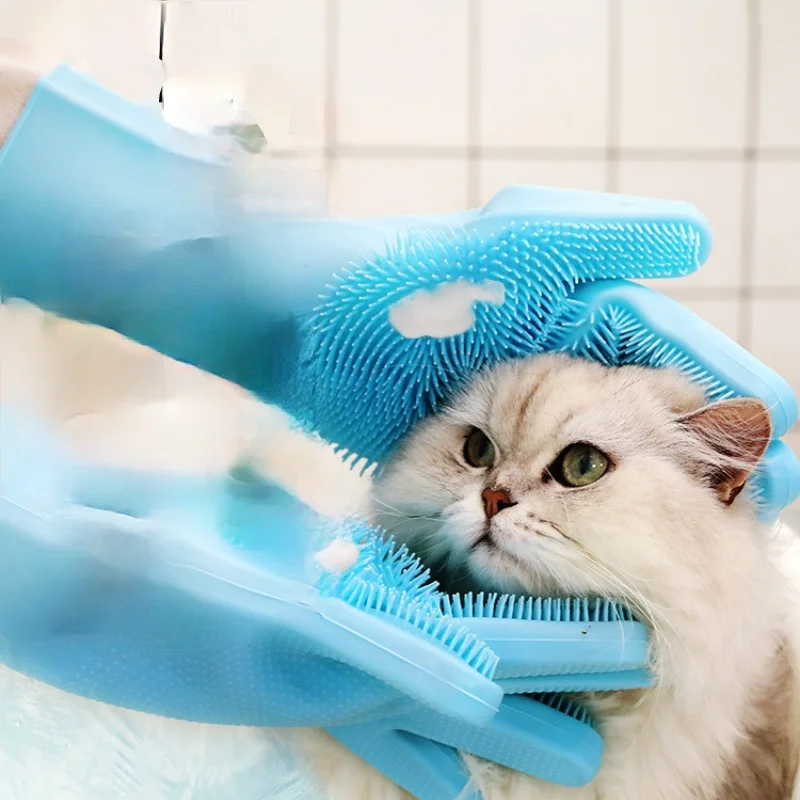 

Give the dog a bath glove with a brush Teddy pet cat bathing artifact tool special brush for anti-bite supplies