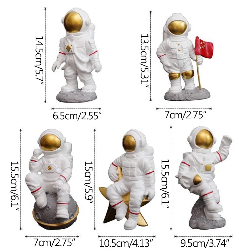 

Creative Spaceman Small Ornament Resin Craft Gifts Model Statue Home Decoration Accessories Nordic Decoration Tabletop Decor