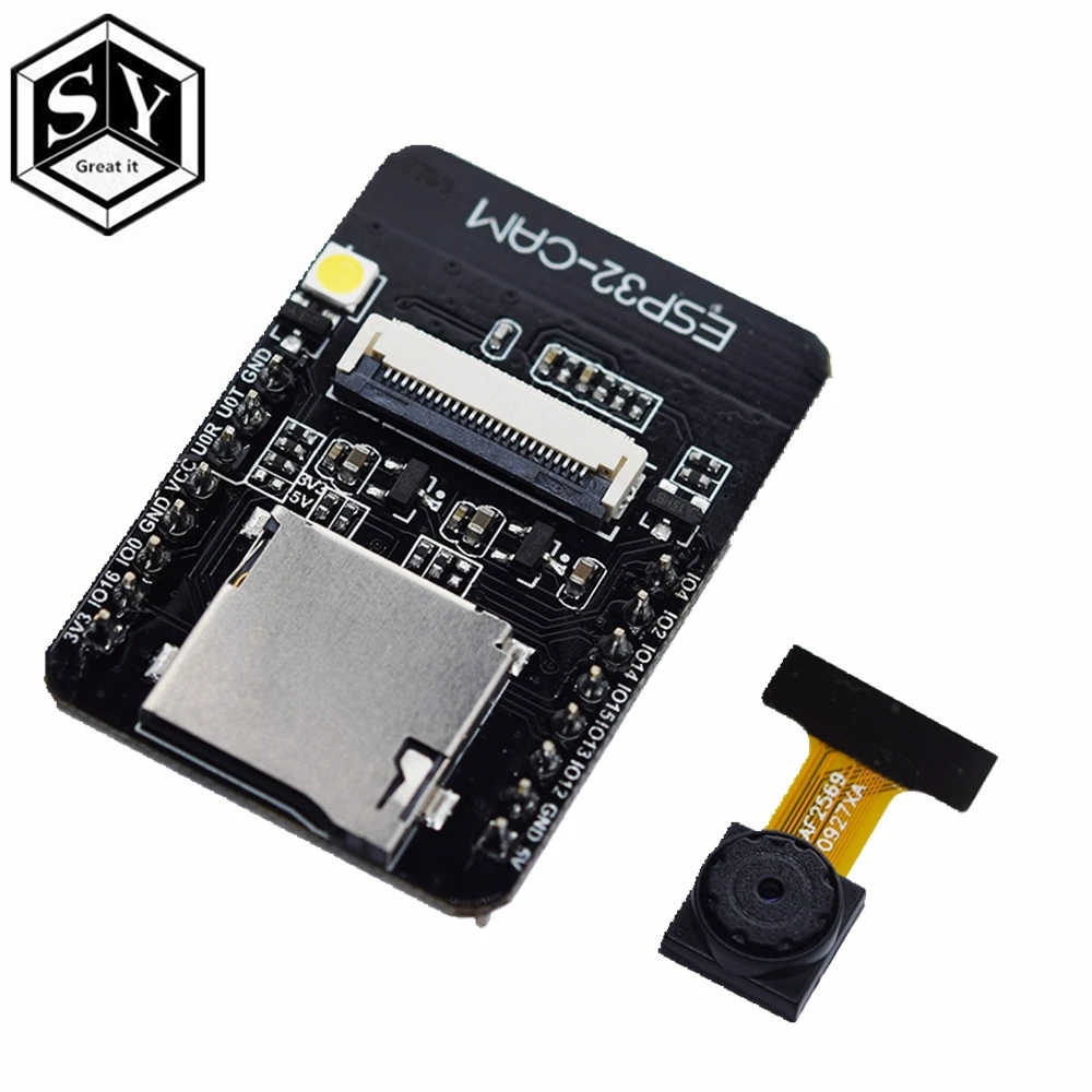 1 шт. Great IT ESP32-CAM WiFi+ модуль Bluetooth модуль камеры макетная плата ESP32 с модулем камеры OV2640 2MP для Arduino