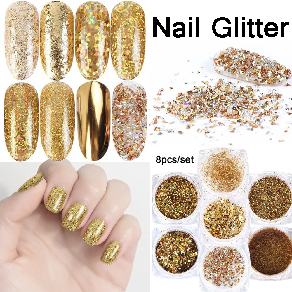 Фосфор мерцающий блеск для ногтей маникюрный блестящий порошок популярный